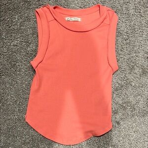 Coral Sleeveless Top
